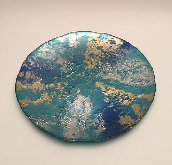 Blue plate - Plat rond 32cm